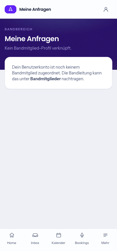 GigOffice auf dem Smartphone: offene Verfügbarkeitsanfragen